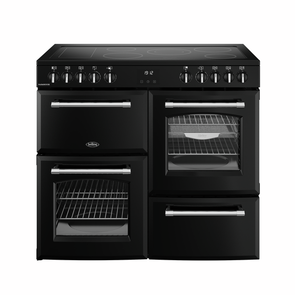 Belling Farmhouse 100cm Electric Range Cooker - Black | 444411826