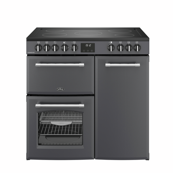 Belling Farmhouse 90cm Electric Range Cooker - Anthracite | 444411816