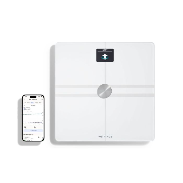 Withings Body Comp - Smart Scale with Body Composition & Visceral Fat Analysis - White | 78-WBS12-White-All-Inter Smart Scale