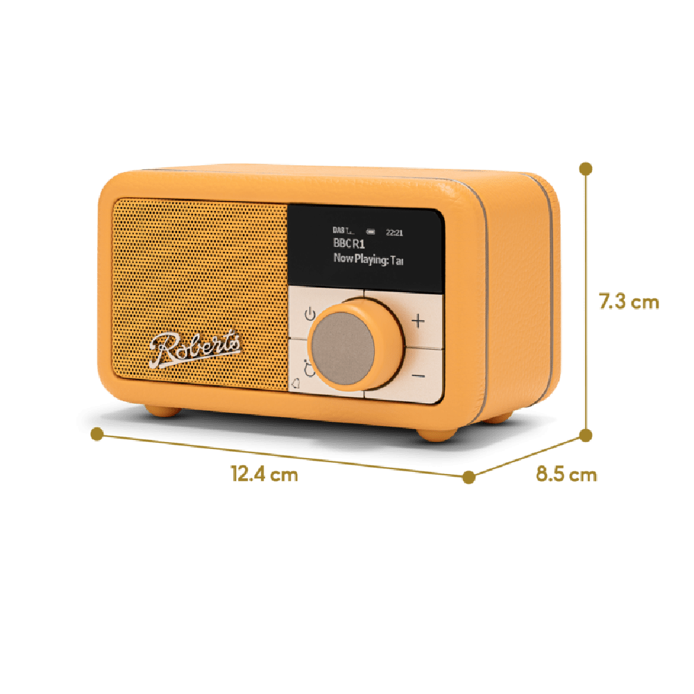 Roberts Revival Petite 2 FM/DAB Bluetooth Radio, Sun Yellow REV-PETITE2SY