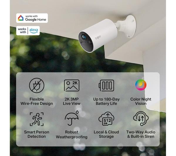 TP-Link Tapo C410 2K Solar-Powered Security Camera Kit | TAPOC410KIT