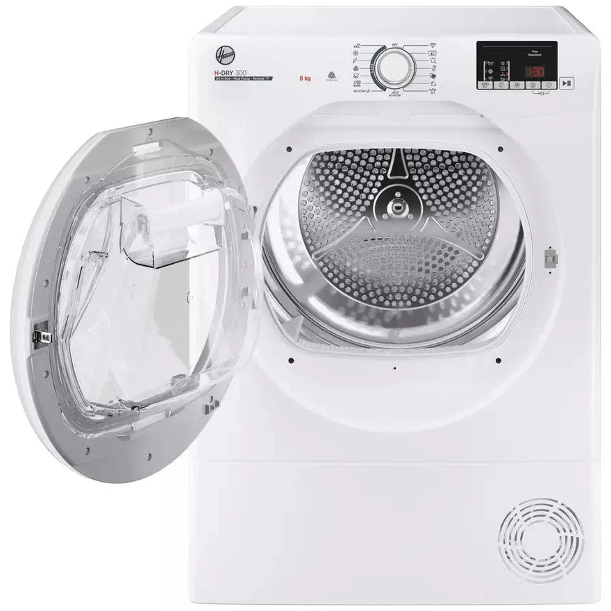 Hoover HLE H8A2DE 80 8KG Heat Pump Tumble Dryer - White | HLEH8A2DE-80 Hoover Washing Machine Foys Electrical Cootehill Electrical Foys Electrical Cootehill