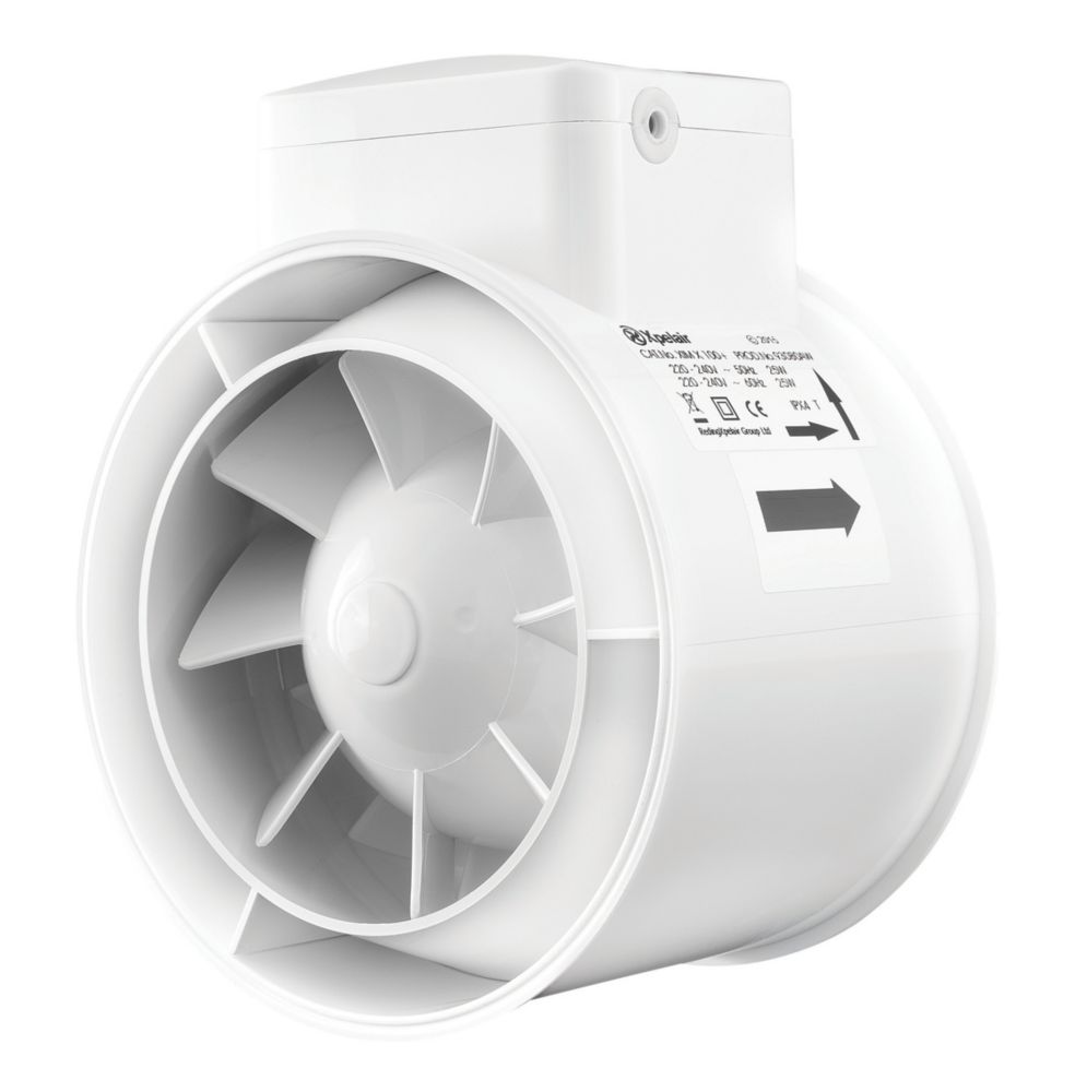 Xpelair Inline Mixed Flow Duct Fan XIMX100T+