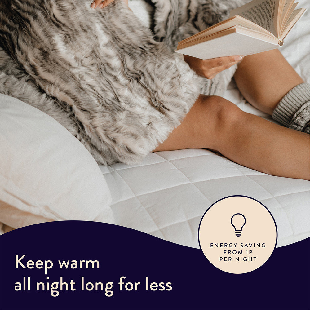 Dreamland Snowed In Organic Cotton Warming Mattress Protector King | 16889
