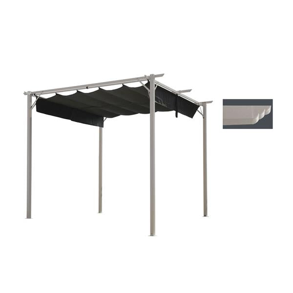 Gazebo with Sliding Roof 2.95x2.95m