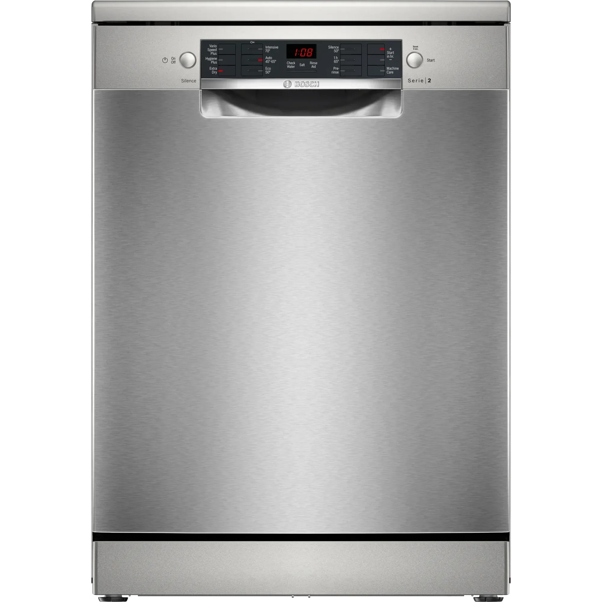 Bosch Series 2 free-standing dishwasher 60 cm Brushed steel anti-fingerprint | SMS26AI08G Bosch Dishwasher Foys Electrical Cootehill Electrical Foys Electrical Cootehill