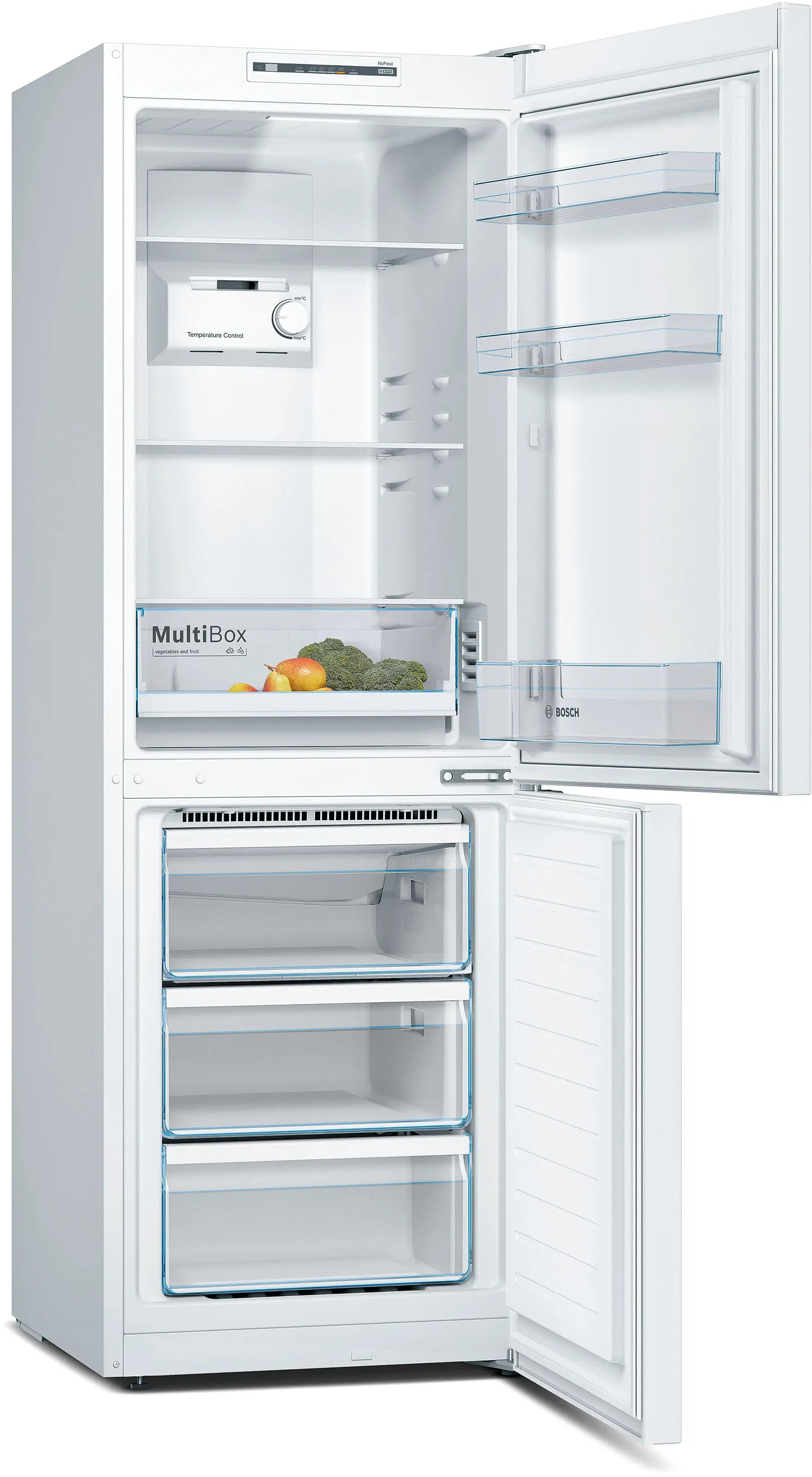 Bosch Series 2 282L Total No Frost Fridge Freezer White | KGN33NWEBG