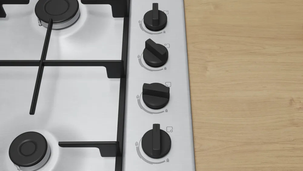 Bosch Series 2 60cm 4 Burner Gas Hob - Stainless Steel | PBP6B5K60