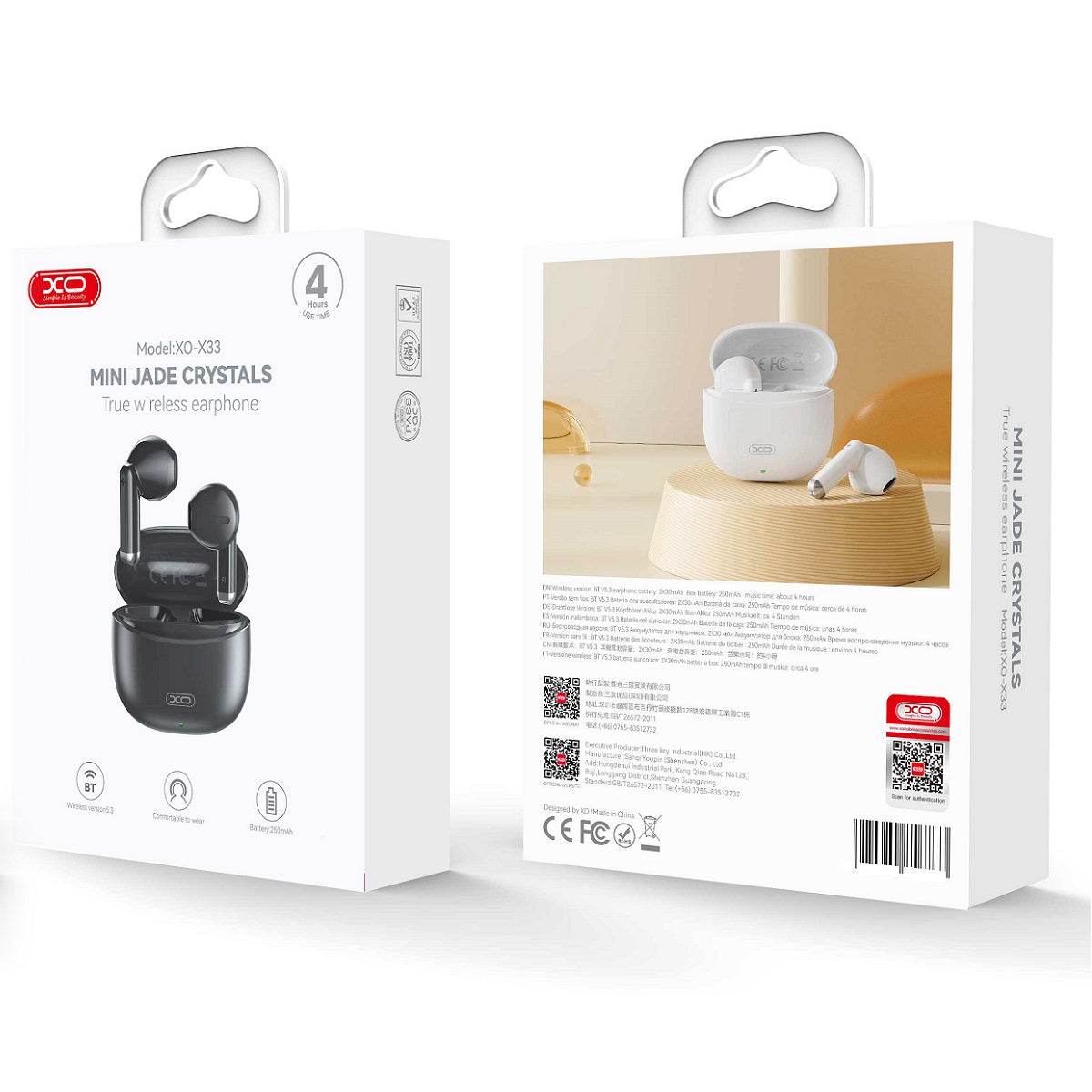 XO X33 True Wireless Earbuds Black | EXSXO-X33B