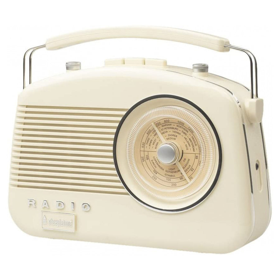 Steepletone Brighton Retro Bluetooth Radio Beige | BRIGHTONBGEBT