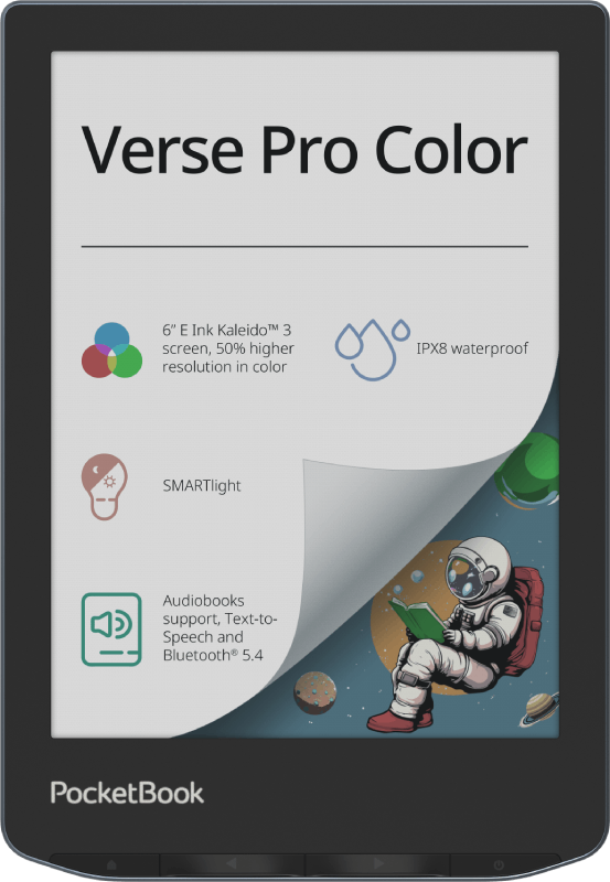 PocketBook Verse Pro Color - 6" E Ink Kaleido 3 Colour E-Reader | 253-PB634K3-1-WW
