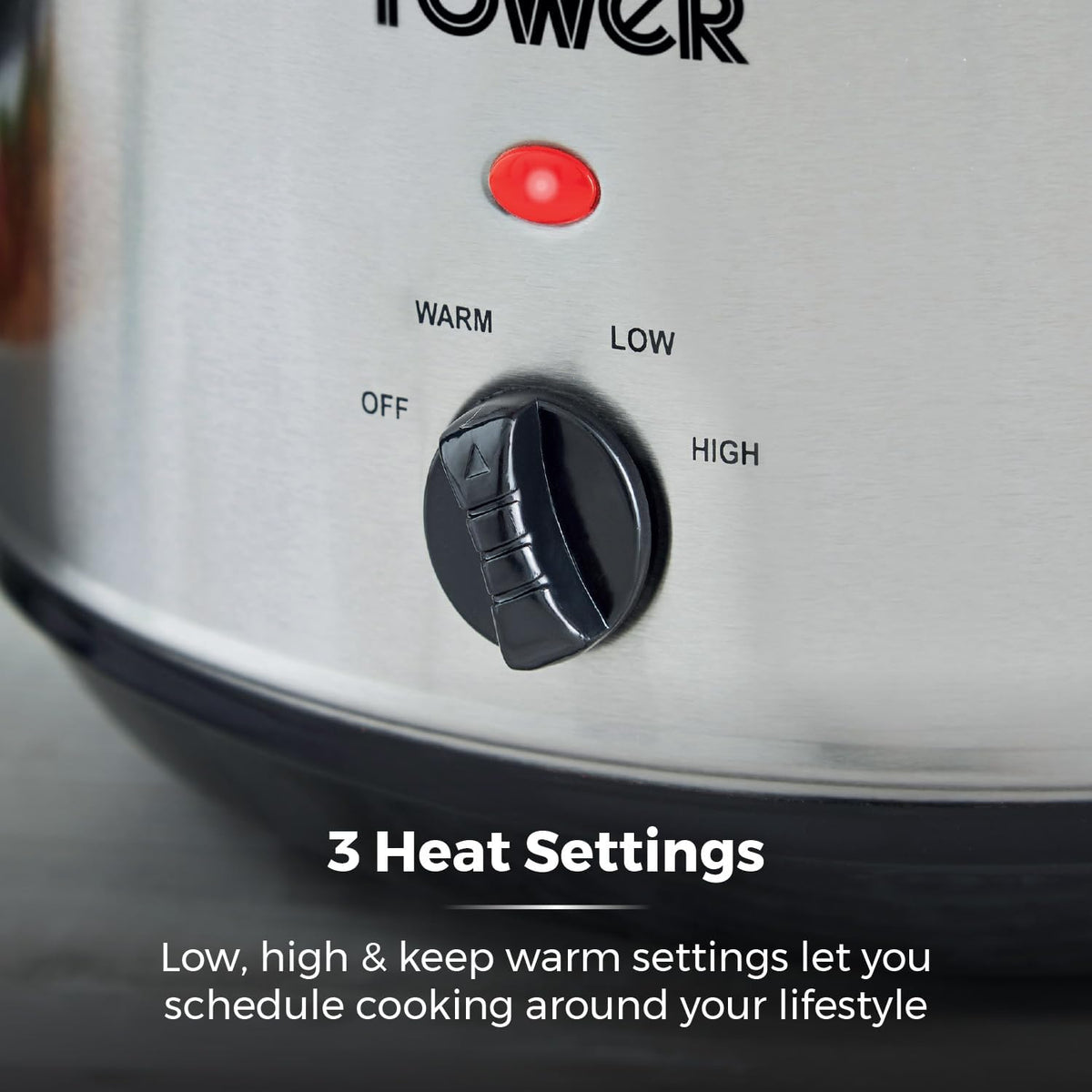 Tower 3.5L Stainless Steel Slow Cooker | T16039Y
