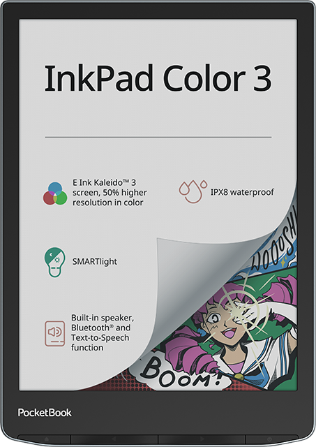 PocketBook InkPad Color 3 - 7.8" E Ink Kaleido 3 Colour E-Reader | 253-PB743K3-1-WW E-Readers