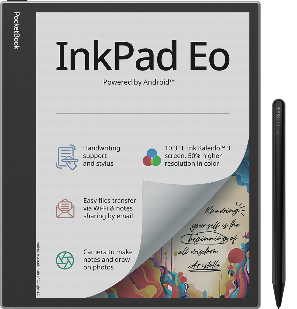 PocketBook InkPad Eo - 10.3" Colour E Ink Kaleido 3 E-Note with Stylus | 253-PB1042-M-WW E-Readers