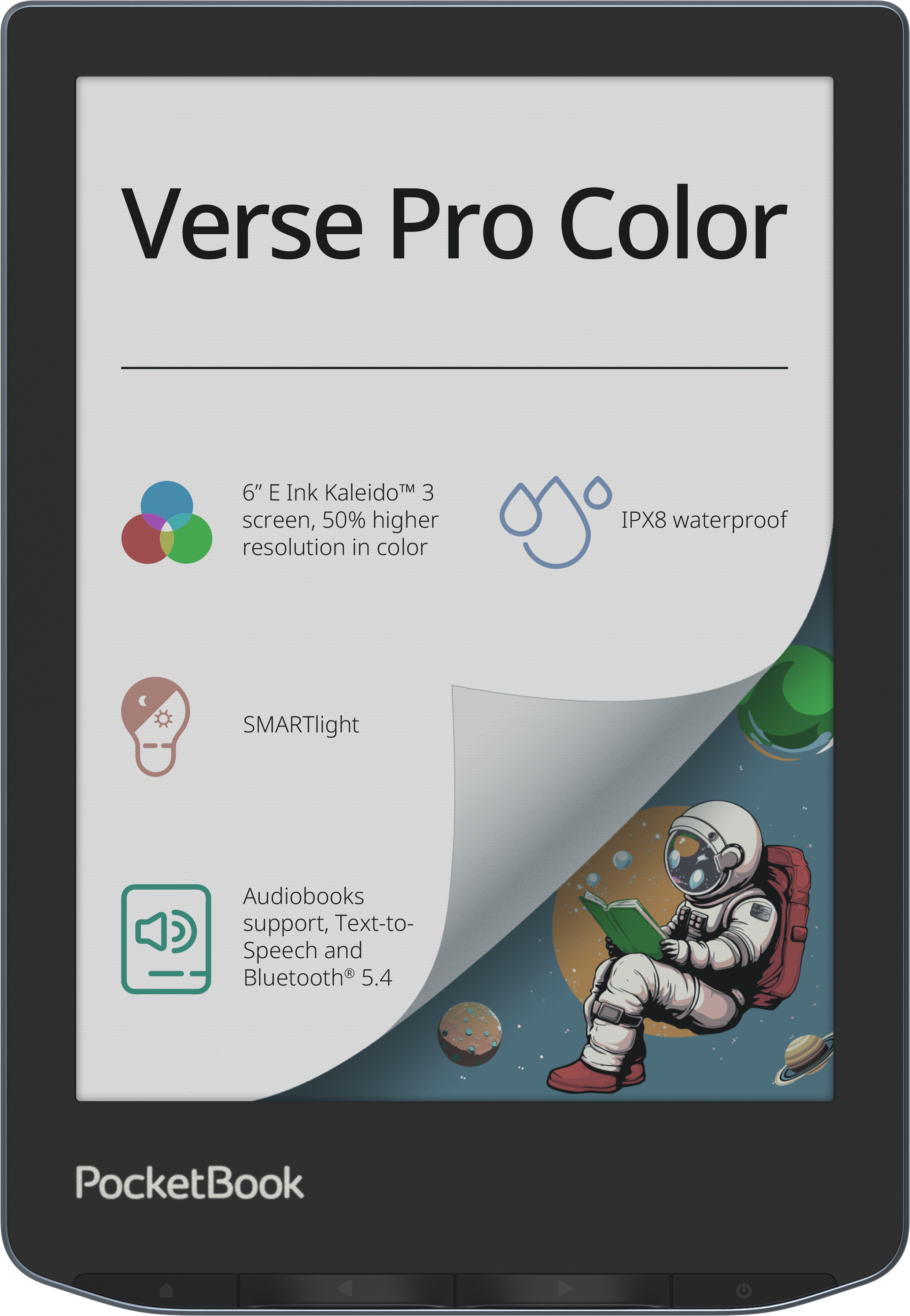PocketBook Verse Pro Color - 6" E Ink Kaleido 3 Colour E-Reader | 253-PB634K3-1-WW E-Readers