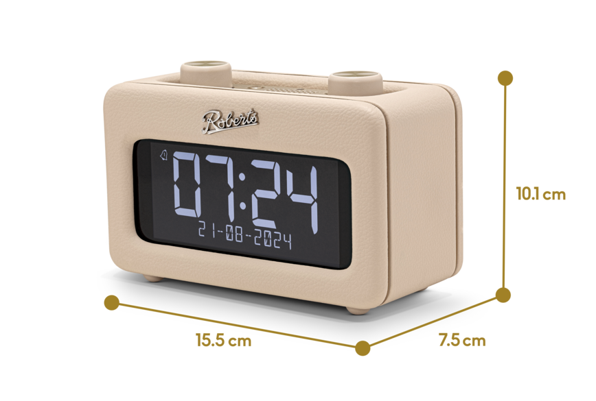 Roberts Revival Rest DAB+ FM Bluetooth Clock Radio Pastel Cream | REV-RESTPC