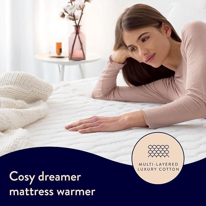 Dreamland Cosy Dreamer Single Heated Underblanket White | 16994