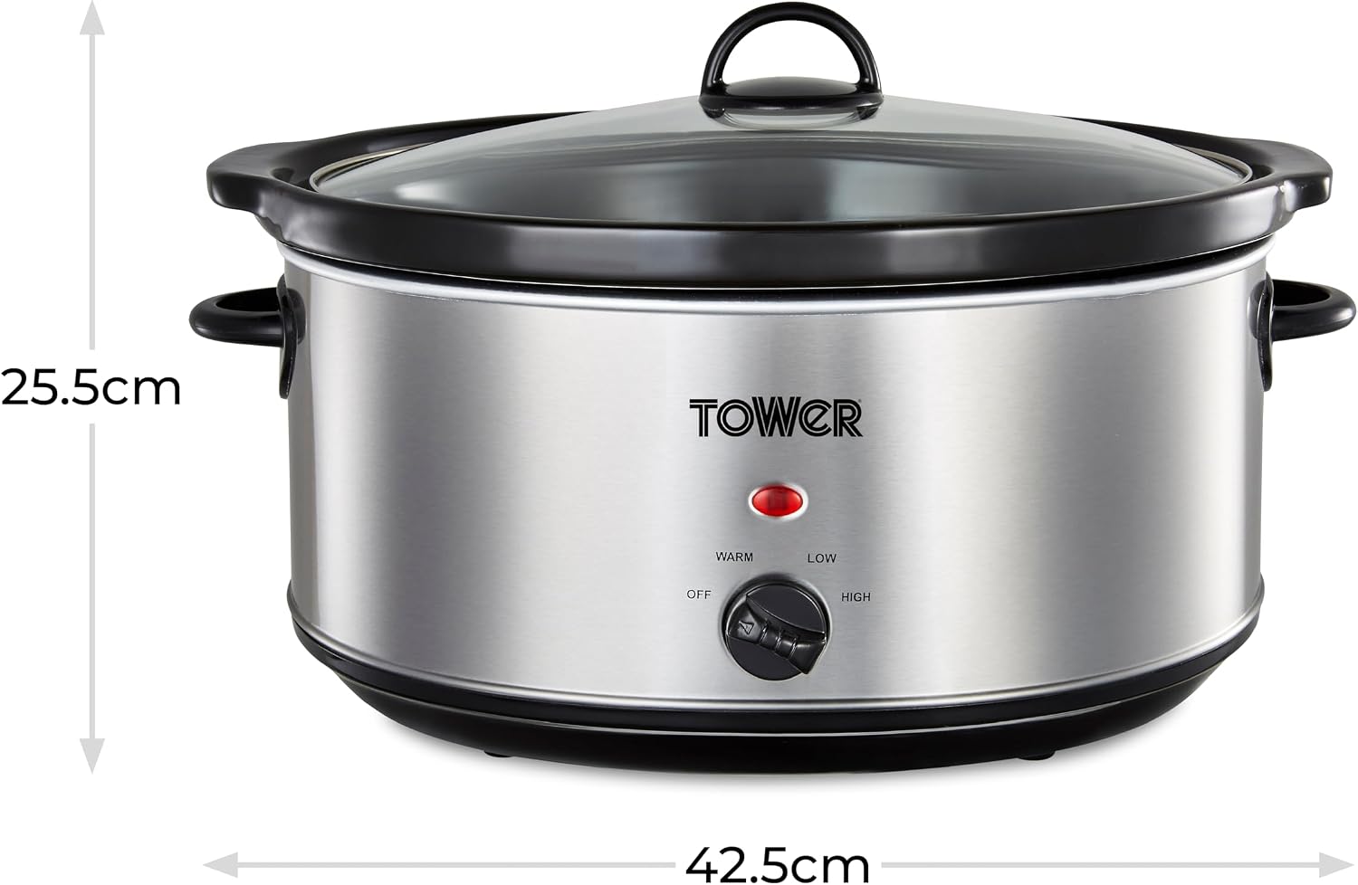 Tower 6.5L Stainless Steel Slow Cooker | T16040Y