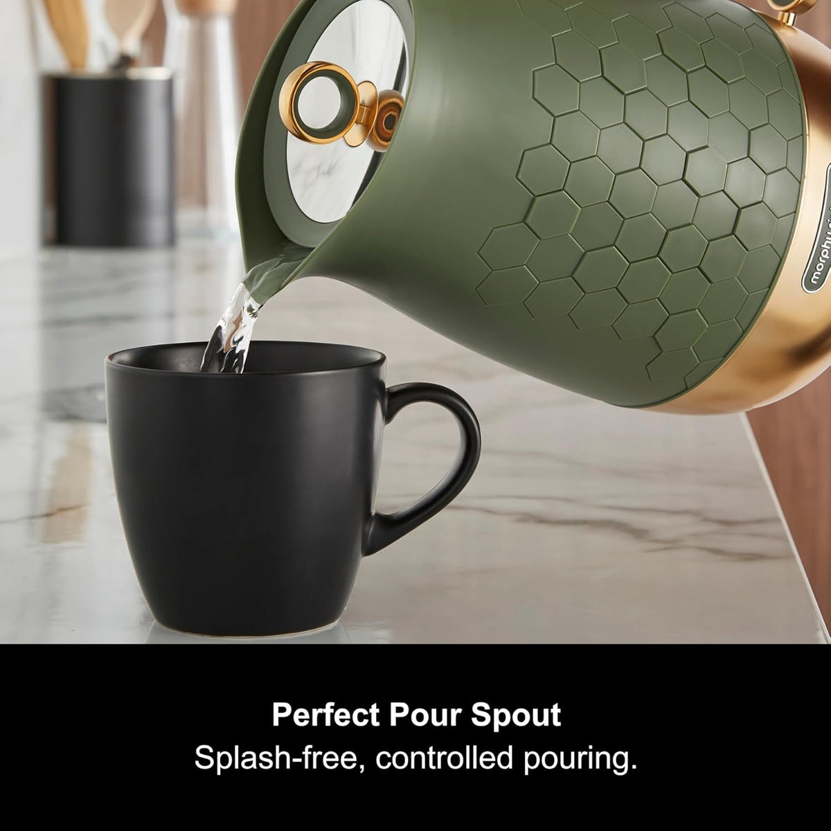 Morphy Richards Cassini 1.7L Rapid Boil Jug Kettle Olivine Green | 103022