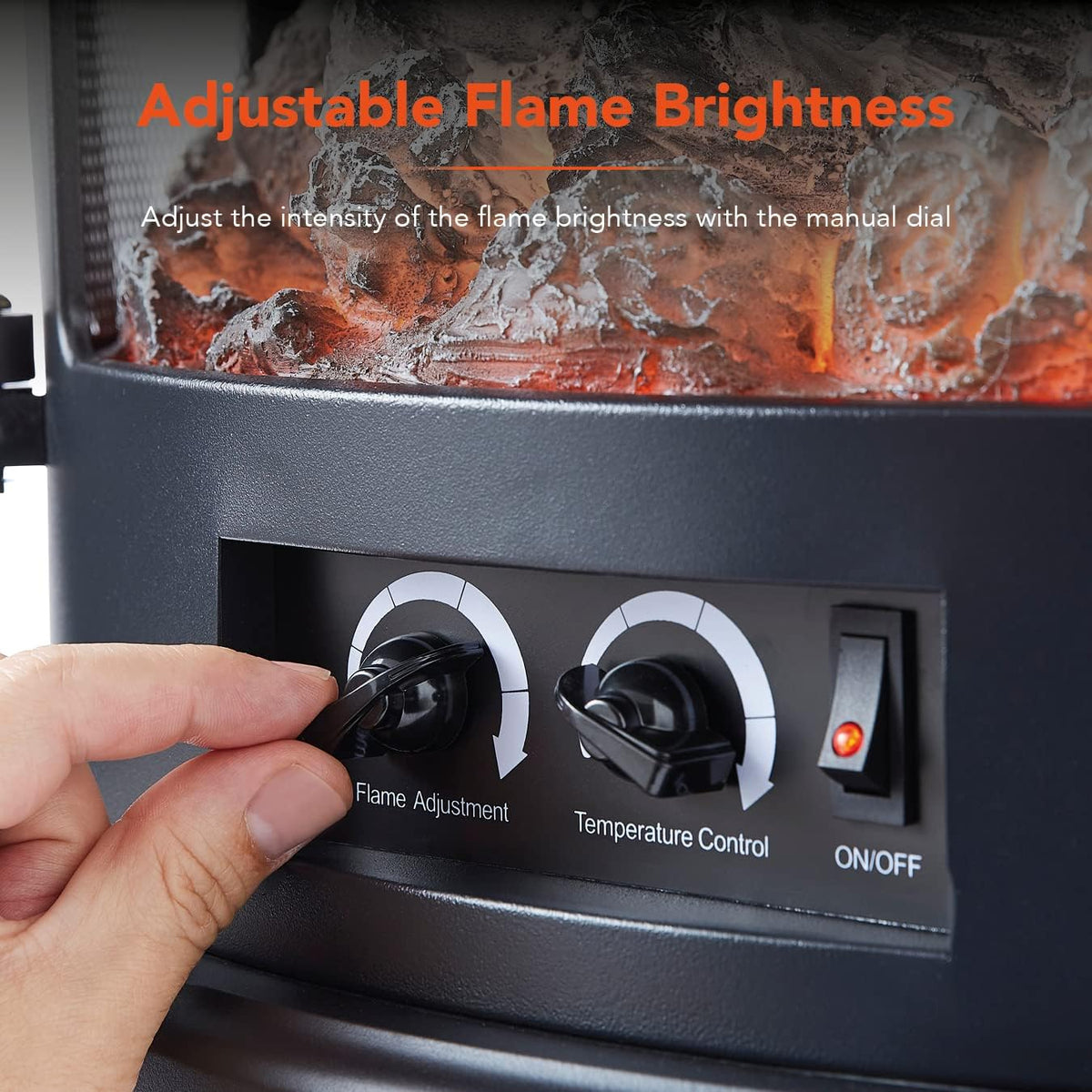 Warmlite Bath 1.8kW Log Effect Stove Fire Black | WL46017