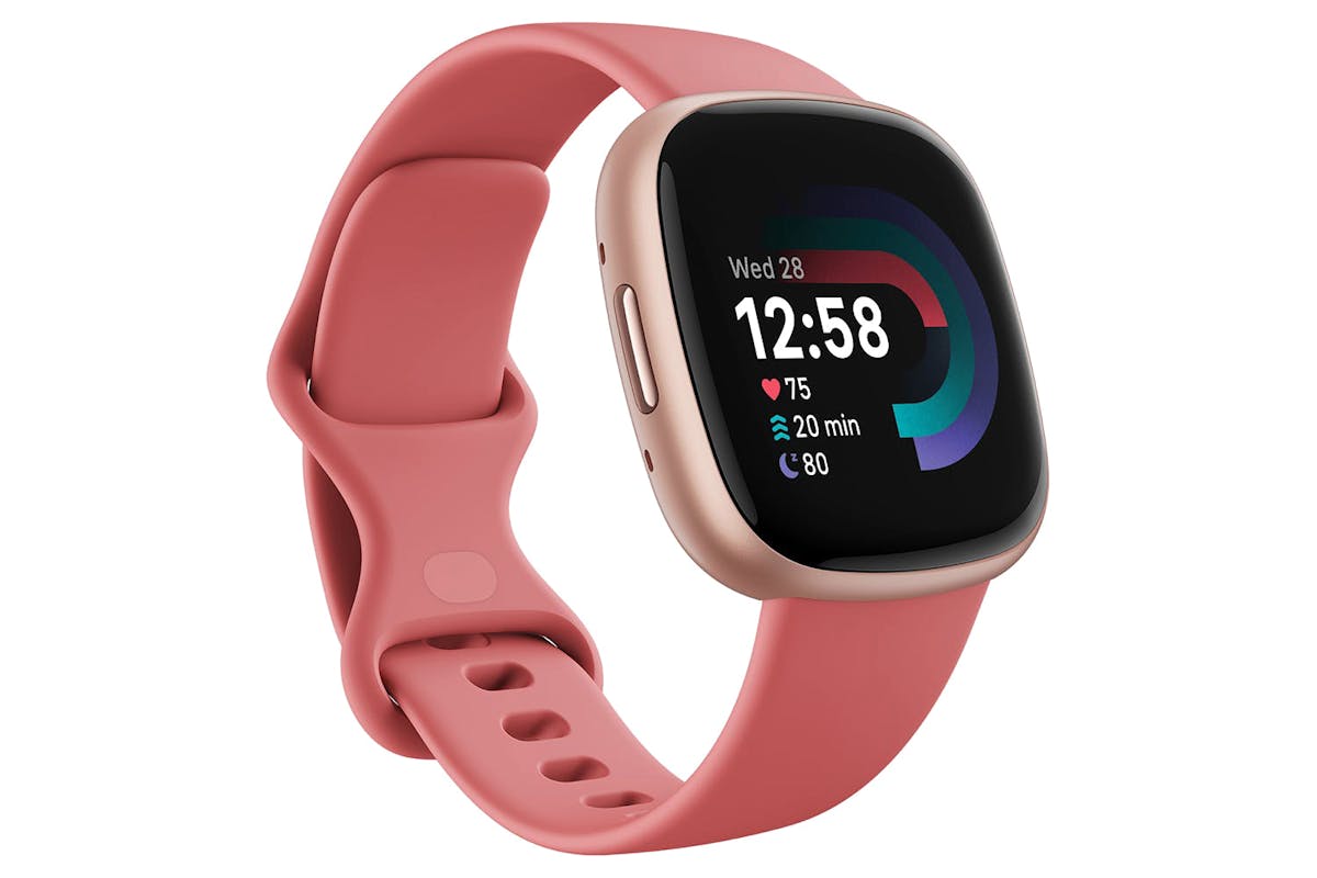 Fitbit Versa 4 - Fitness Smartwatch with GPS, NFC Payments & 40+ Exercise Modes - Pink Sand/Copper Rose | 79-FB523RGRW Smartwatch