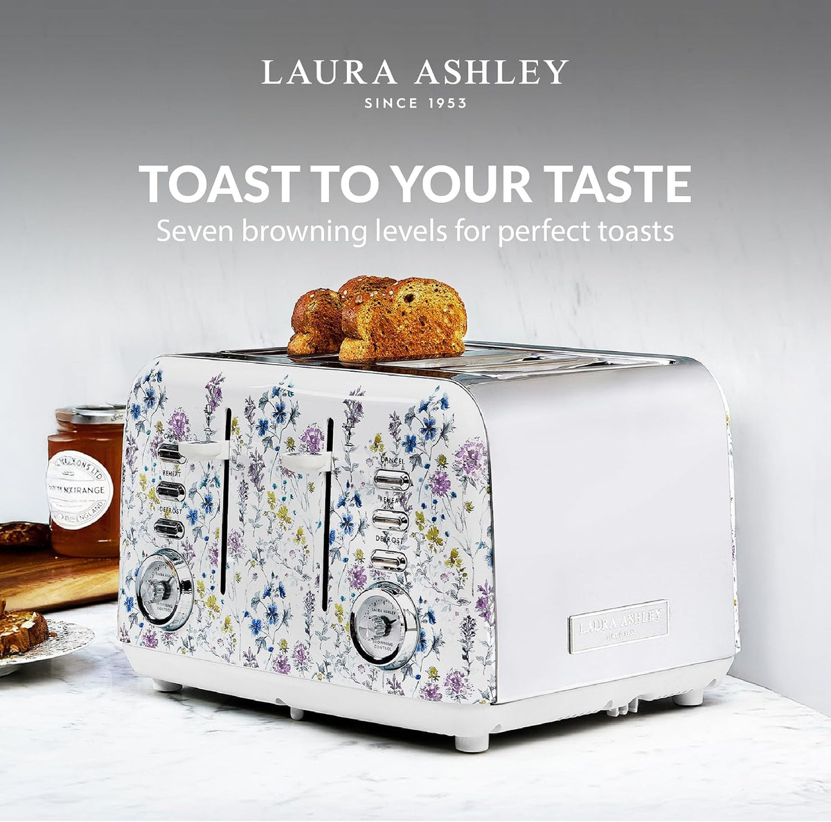 Laura Ashley Wild Meadow 4 Slice Toaster | VQSBT583LAWMU14