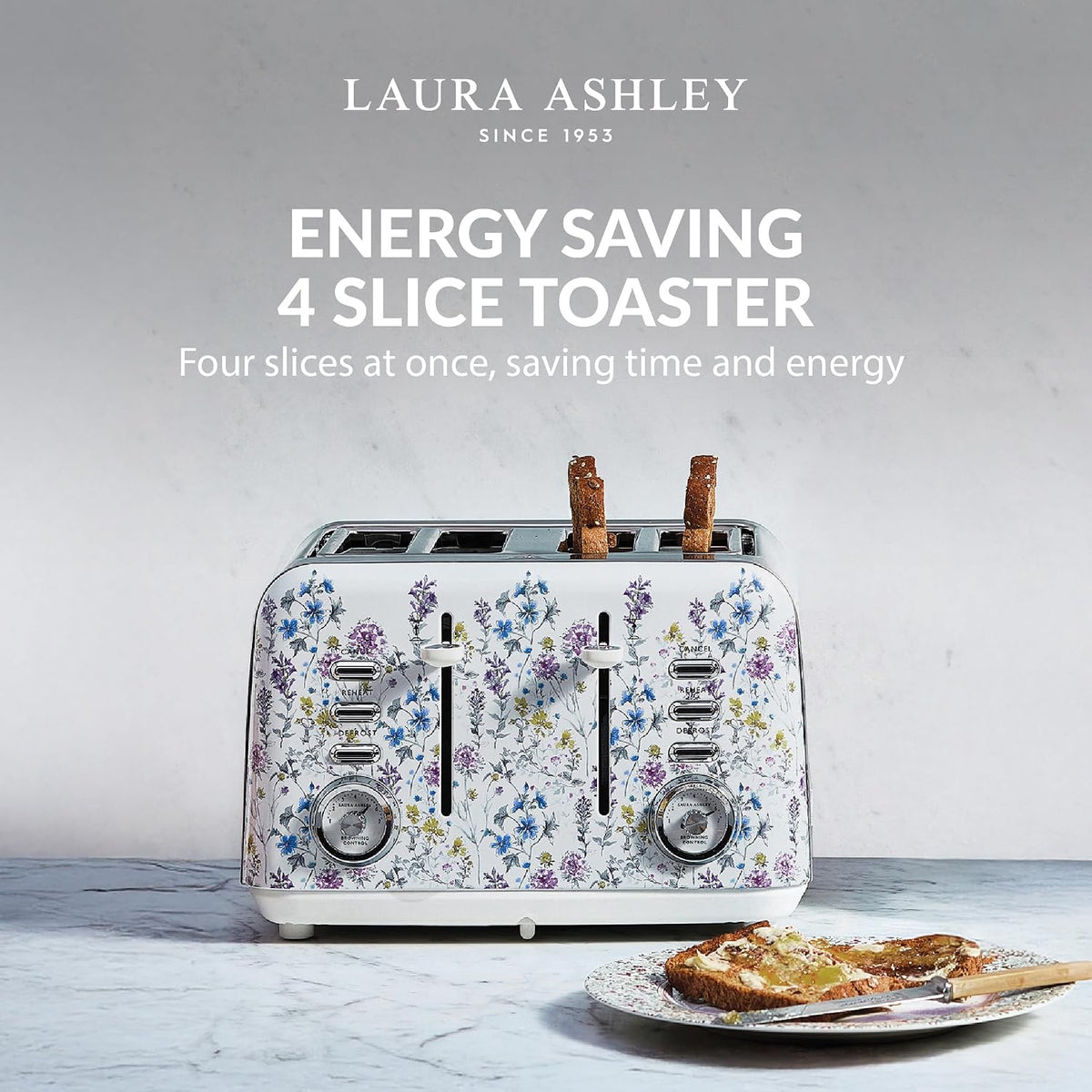 Laura Ashley Wild Meadow 4 Slice Toaster | VQSBT583LAWMU14