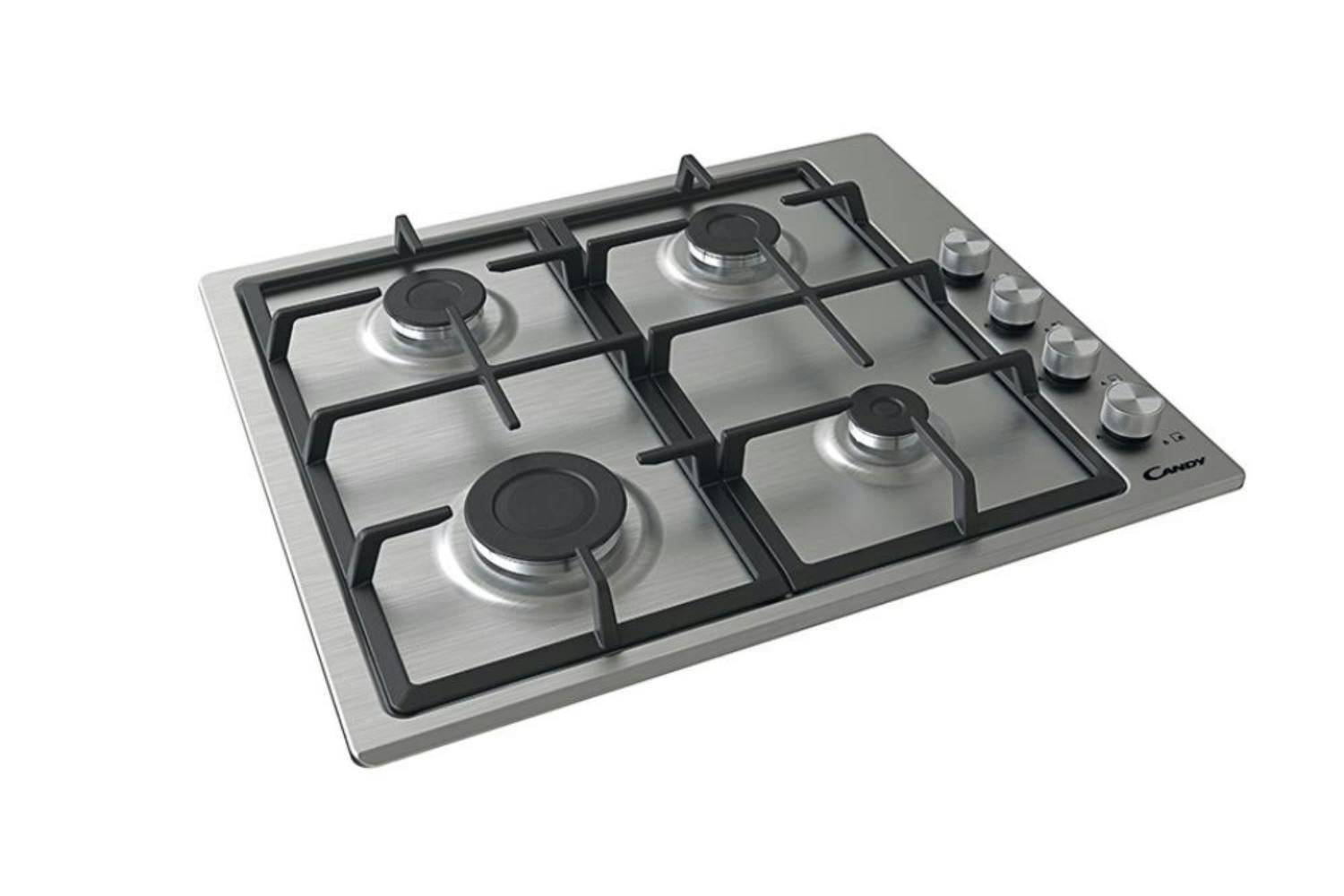 Candy 60cm 4-Burner Gas Hob – Stainless Steel