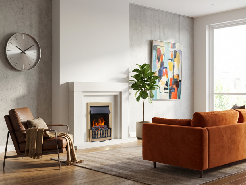 Dimplex Elsberry Electric Fire, Antique Brass ELS20AB-LED-UK