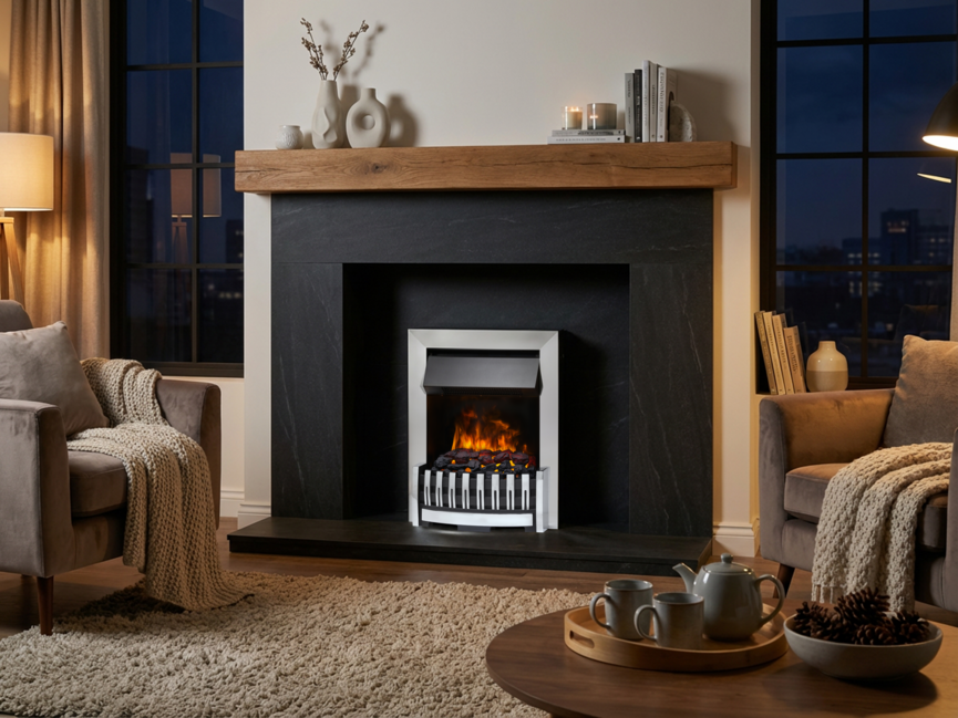 Dimplex Elsberry Electric Fire, Chrome ELS20CH-LED-UK