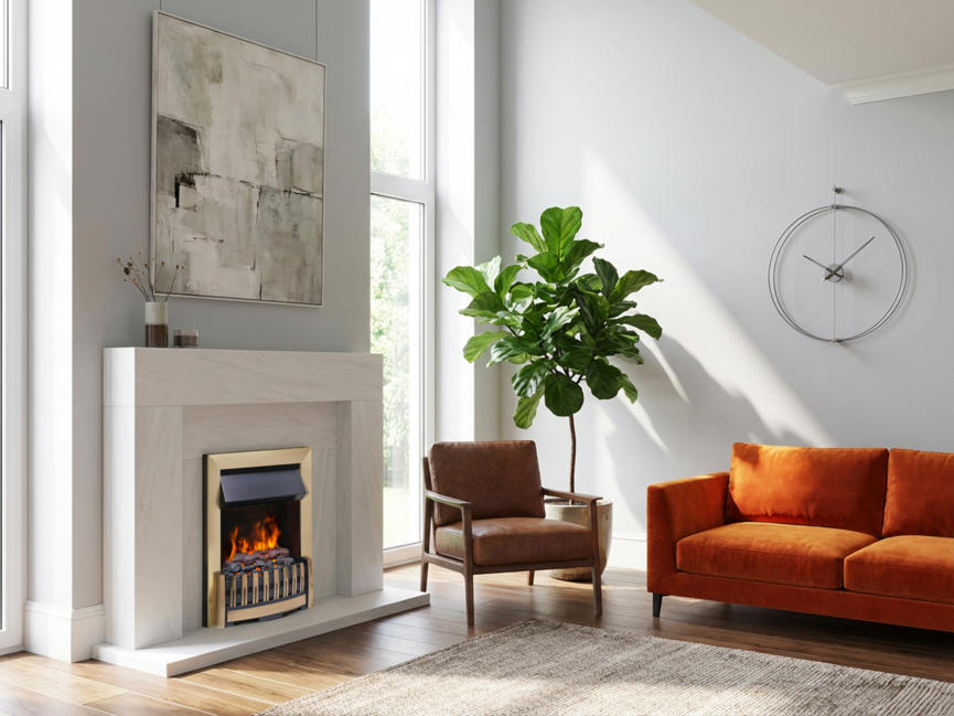 Dimplex Elsberry Electric Fire, Antique Brass ELS20AB-LED-UK