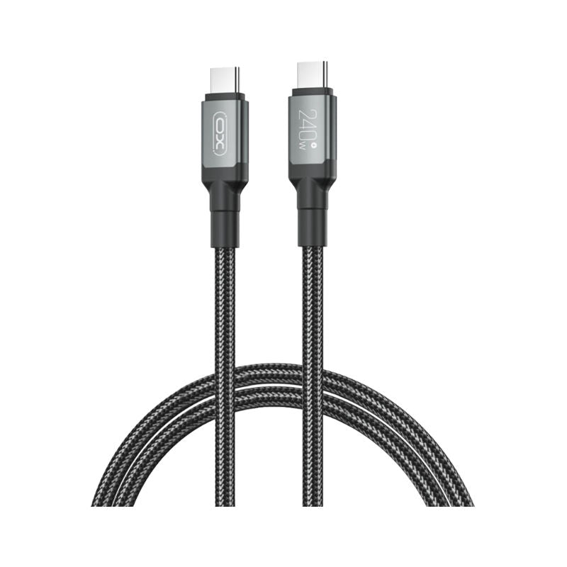 XO Black 240W Type-C To Type-C 1M Hi-Powered Data Cable