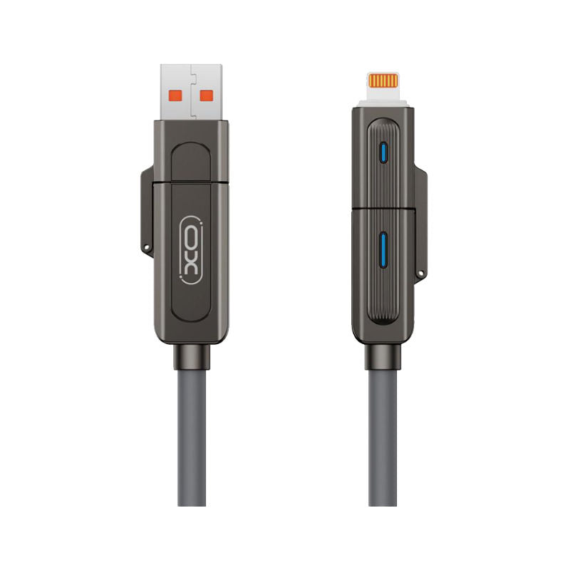 XO Gray 1M 4-In-1 Multi Usb/C To Lightning/C