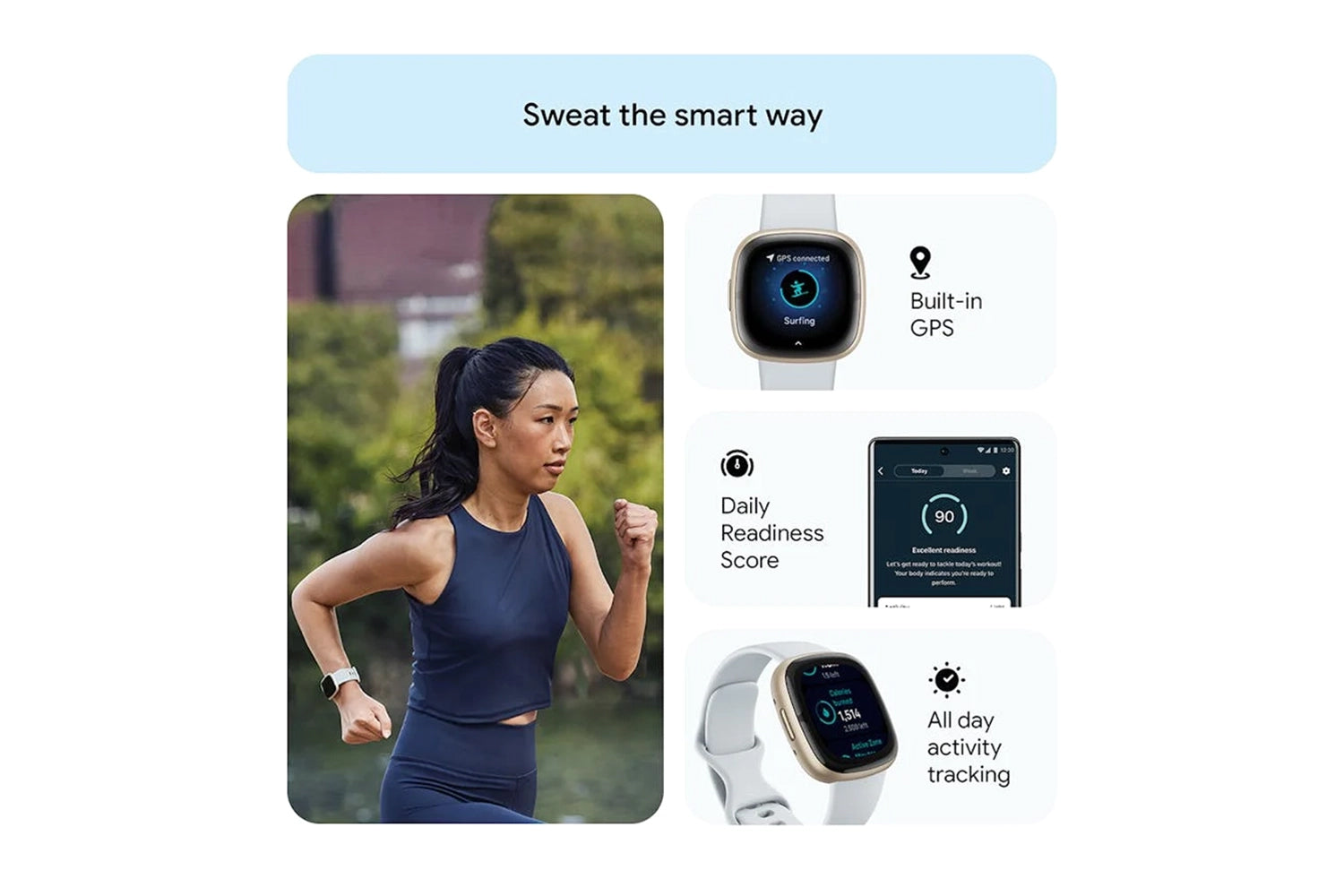 Fitbit Sense 2 Blue Mist/Soft Gold | FB521GLBM