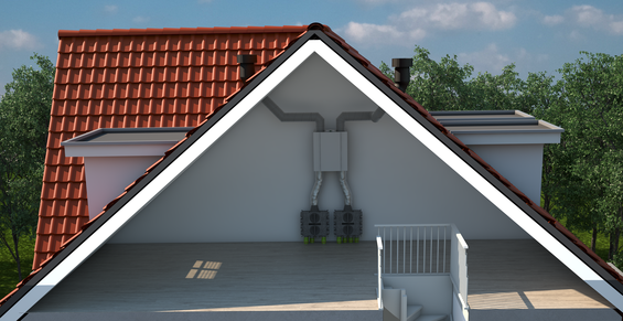 Ubbink Ventus 160/150mm Insulated Pitched Roof Ventilation Terminal Black | 169885