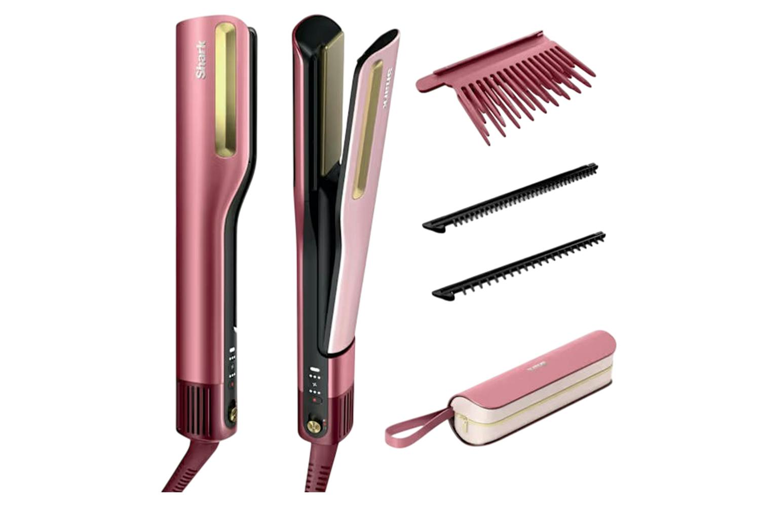 Shark SilkyPro Hair Straightener + Dryer Rose Petal | HT401UKPK