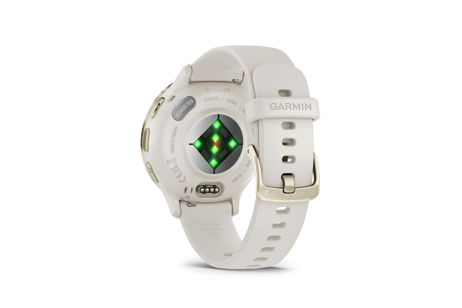 Garmin Venu 3S GPS Smartwatch - Ivory / Soft Gold | 010-02785-04