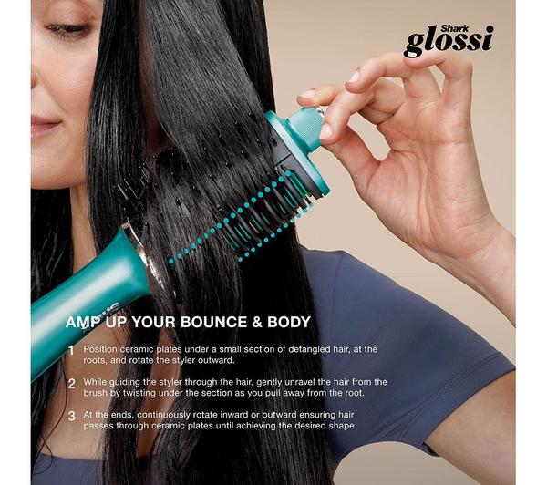 Shark Glossi 2-in-1 Hot Tool and Air Glosser Juniper | HT302UKTL