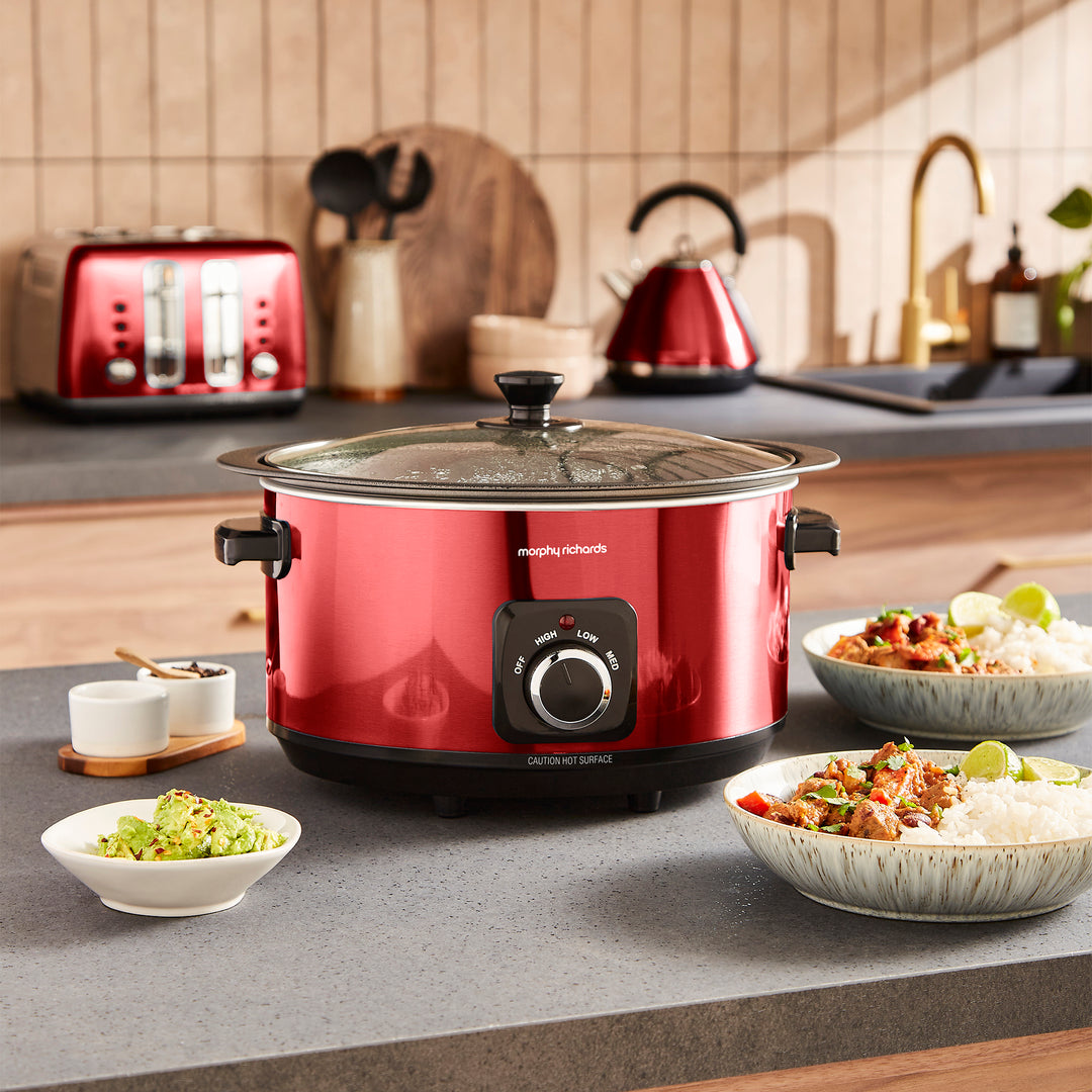 Morphy Richards Accents Sear & Stew 6.5L Slow Cooker Red | 461026