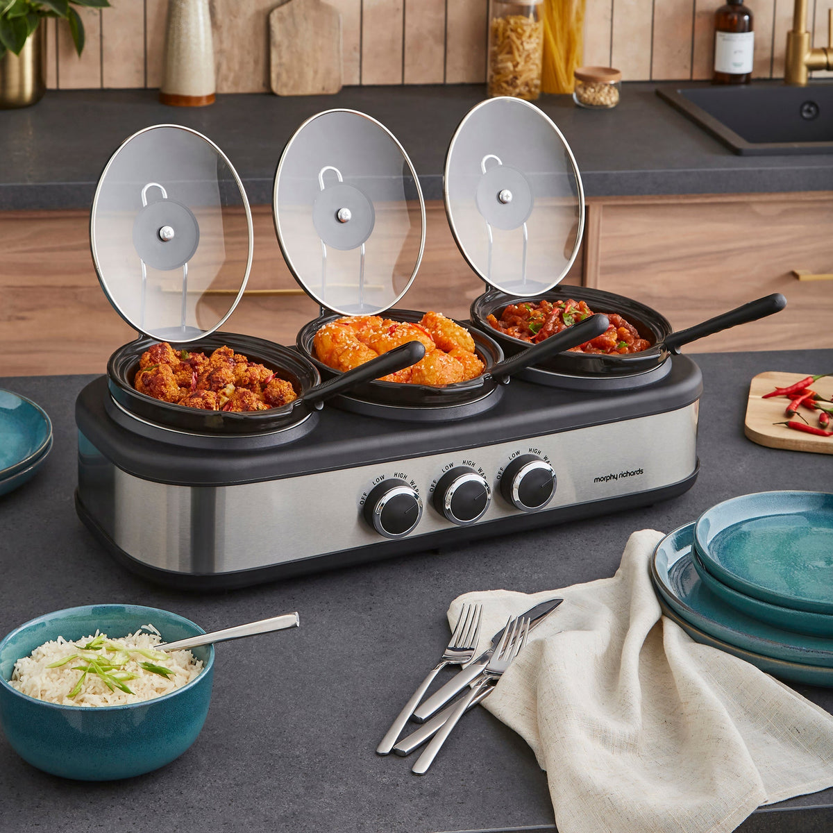 Morphy Richards Three Pot Slow Cooker 462501