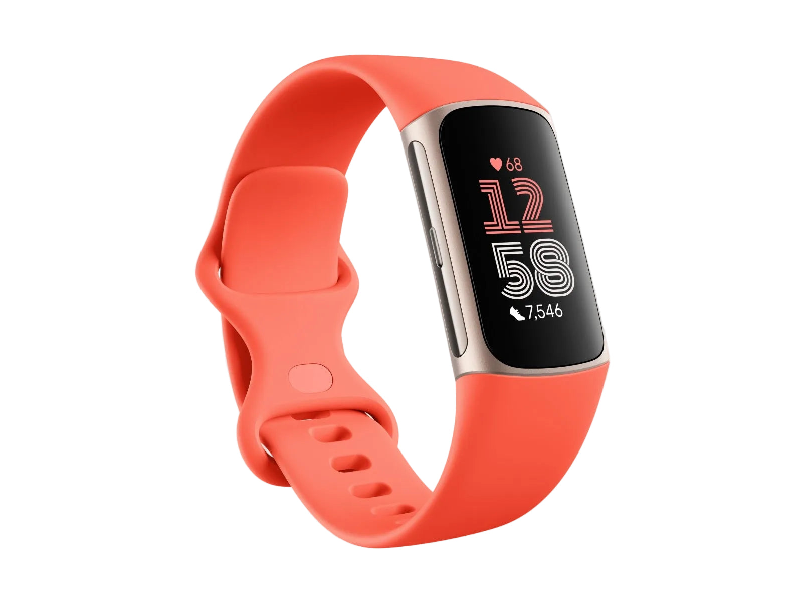 Fitbit Charge 6 - Advanced Fitness Tracker with GPS, Google Maps & NFC Payments - Coral/Champagne Gold Aluminium | 79-GA05184-GB Fitness Tracker