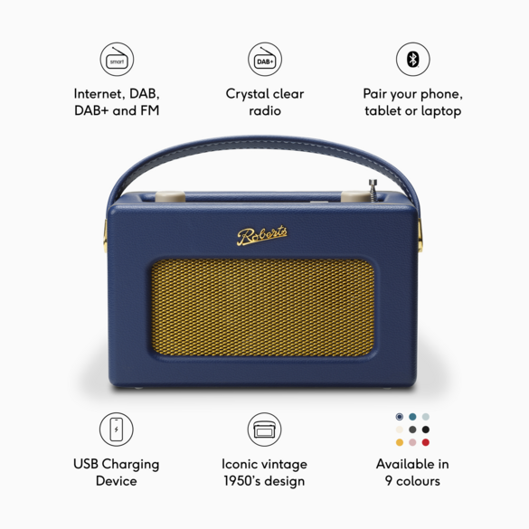 Roberts Revival iStream 3L DAB+/FM/Internet Smart Radio in Midnight Blue