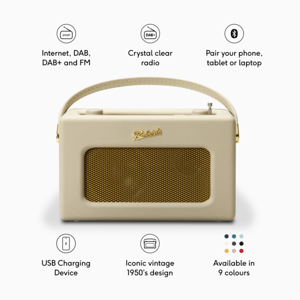 Roberts Revival iStream 3L DAB+/FM/Internet Smart Radio in Pastel Cream