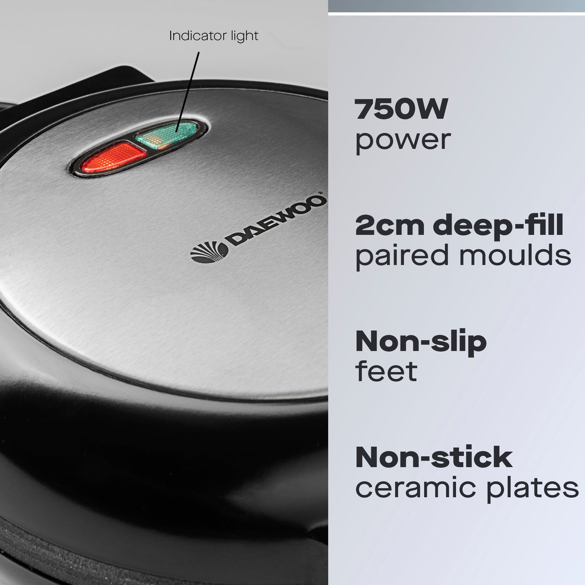 Daewoo Deep Fill Omelette Maker Stainless Steel | 869231