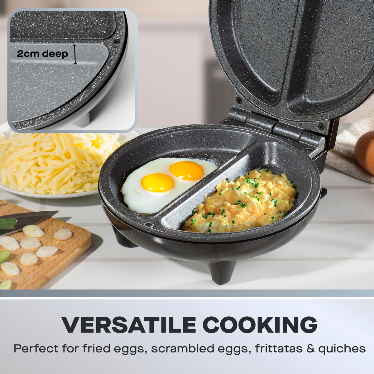 Daewoo Deep Fill Omelette Maker Stainless Steel | 869231