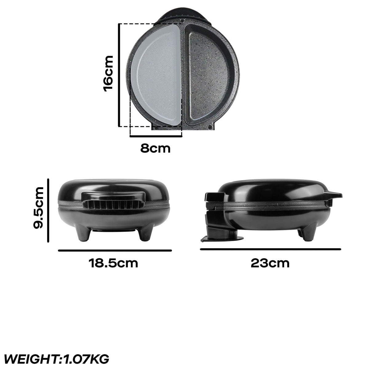 Daewoo Deep Fill Omelette Maker Stainless Steel | 869231