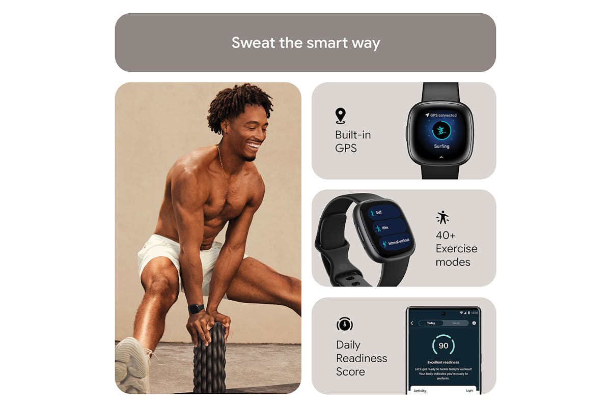 Fitbit Versa 4 Black/Graphite | FB523BKBK