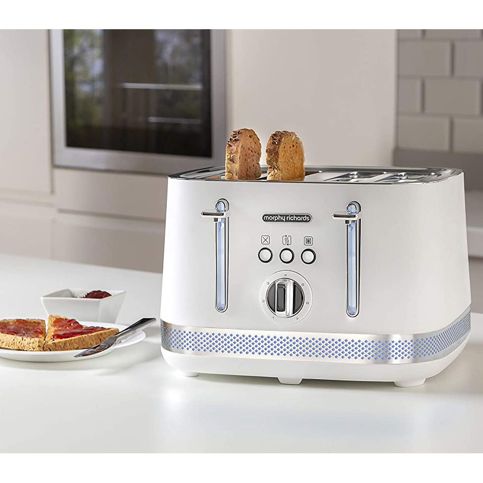 Morphy Richards Illumination 4 Slice Toaster Matt White | 248021