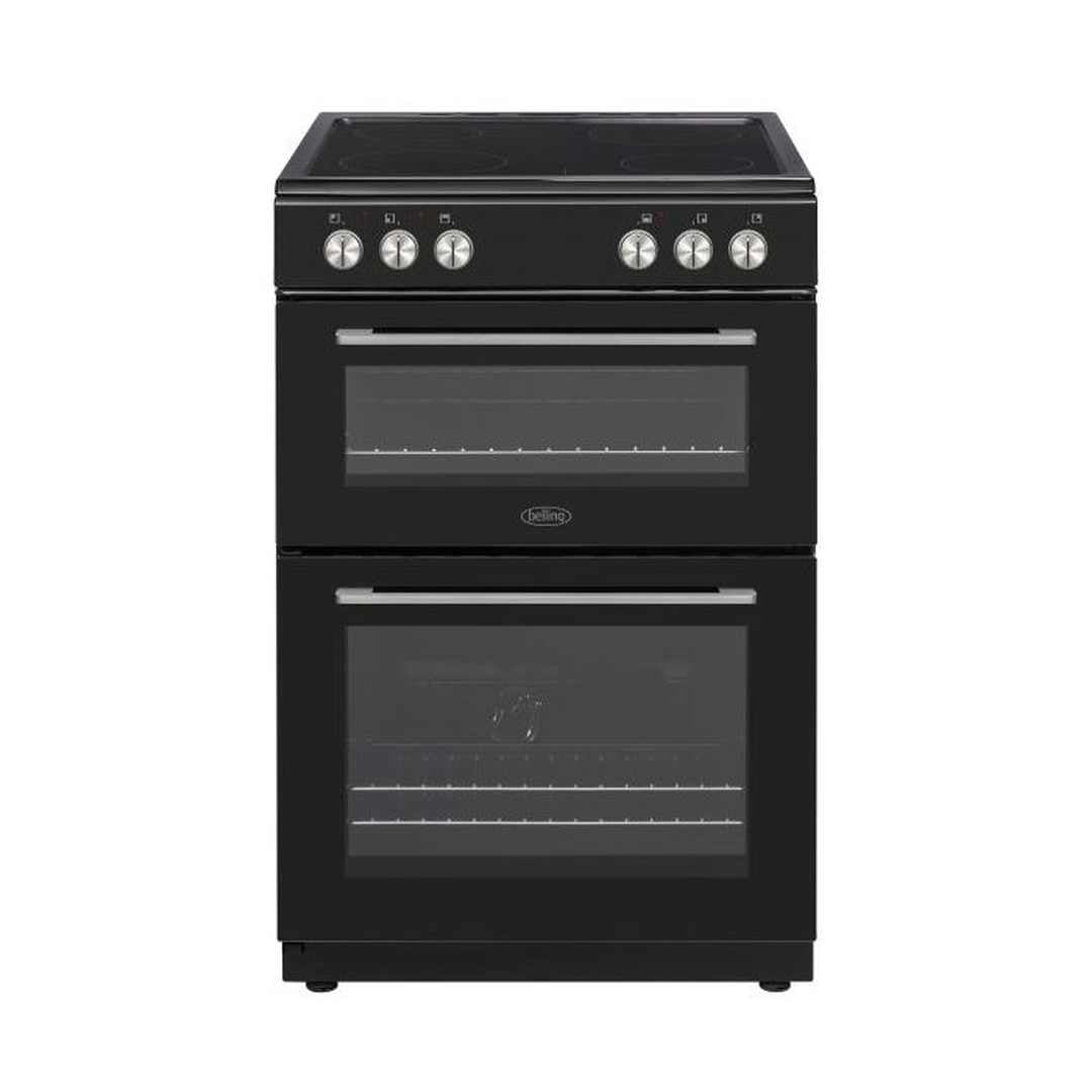 Belling 60cm Freestanding Electric Double Oven Cooker, Black BFSE61DOBK