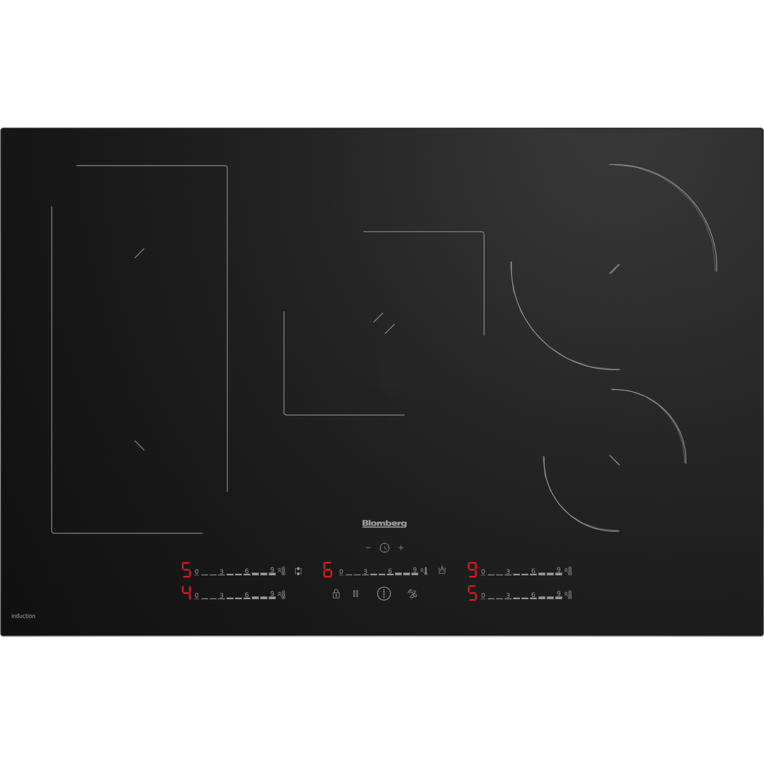 Blomberg 80cm 5 zones Cook Sensor Induction Hob Black | MIX55487N Blomberg Hob Foys Electrical Cootehill Electrical Foys Electrical Cootehill